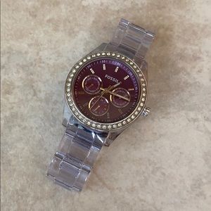 Clear fossil watch